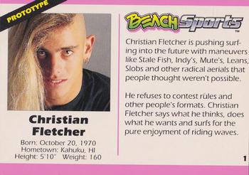 1992 Beach Sports - Promos #1 Christian Fletcher Back